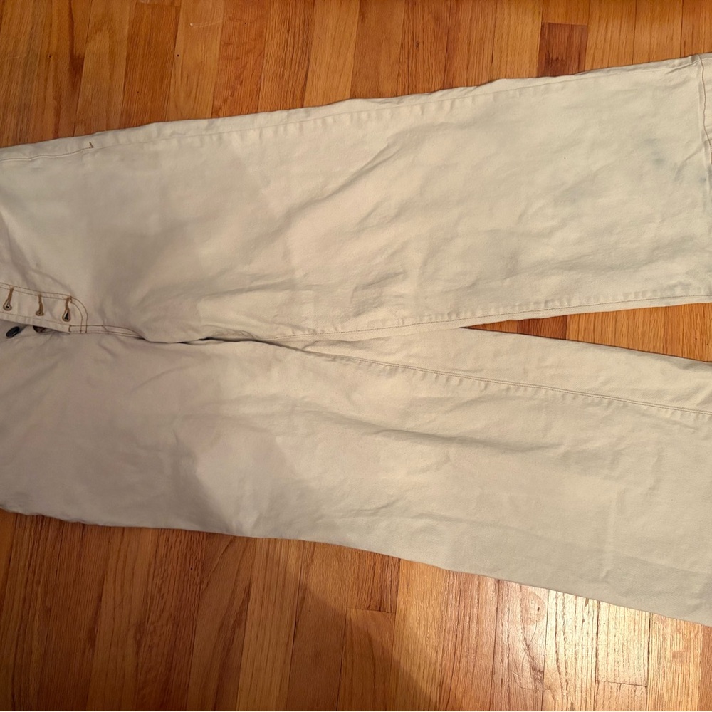 a.n.a Cream High-Rise Wide-Leg Pants